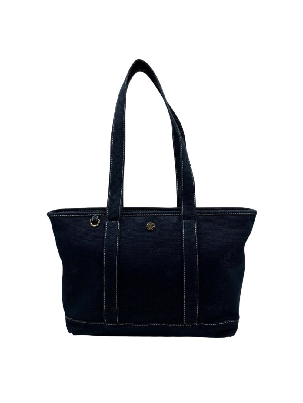 Nanette Lepore Denim Blue Canvas Tote Bag